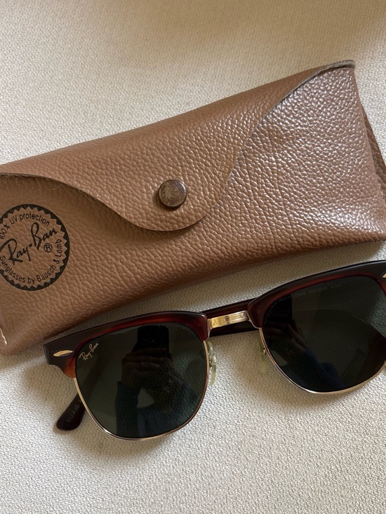 Ray-Ban Accessories - Vintage Ray-Ban Clubmaster Sunglasses in Brown with Gold Accents